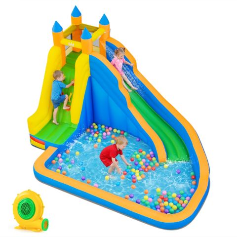 Детская игрушка Costway Mighty 13' x 10' x 8' Oxford Cloth Water Slide Bounce House with Splash Pool, Up to 3 Players, Ages 3-10