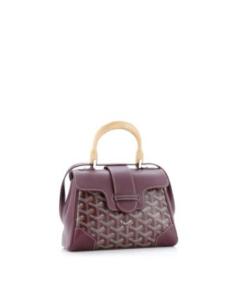 Mini Saigon Top Handle Bag Coated Canvas with Leather