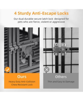 Two-tier Stackable XL Dog Cage with Casters and Tray