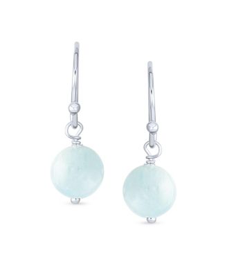 Set of 2 Natural Stone Bead Drop Earrings in Sterling Silver