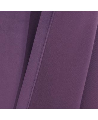 Heavyweight Velvet Grommet Curtain Panels (Set of 2), 52" W x 63" L