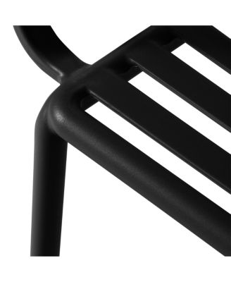 Outdoor Stackable Polypropylene Plastic Resin Dining Armchairs (Set of 4)