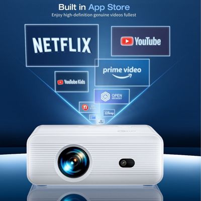 WiFi Bluetooth Android TV 4K Support Native 1080P Smart Projector