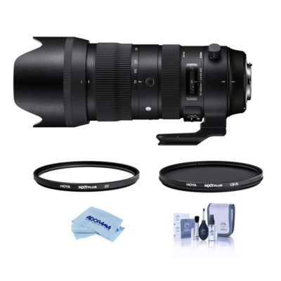 70-200mm F2.8 DG OS HSM Sports Telephoto Zoom Lens for Canon EF/EF-S Mount, EOS DSLR Cameras, Bundle with Hoya NXT Plus 10-Layer HMC