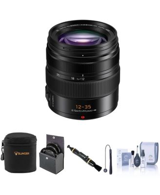 LUMIX G X Leica DG Vario-Elmarit 12-35mm f/2.8 Aspherical Lens for Micro Four Thirds Bundle with 58mm Filter Kit, Lens Case, Lens Cleaner