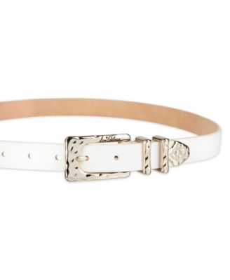 Women's Hammered Metal Casual Leather Belt