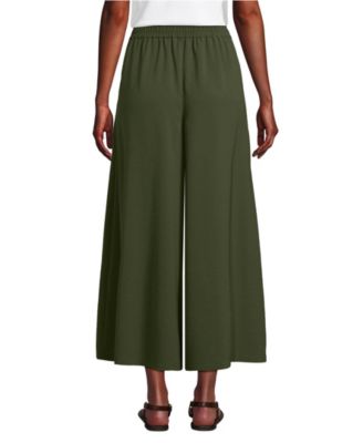 Women's Creaseless High Rise Palazzo Crop Pants
