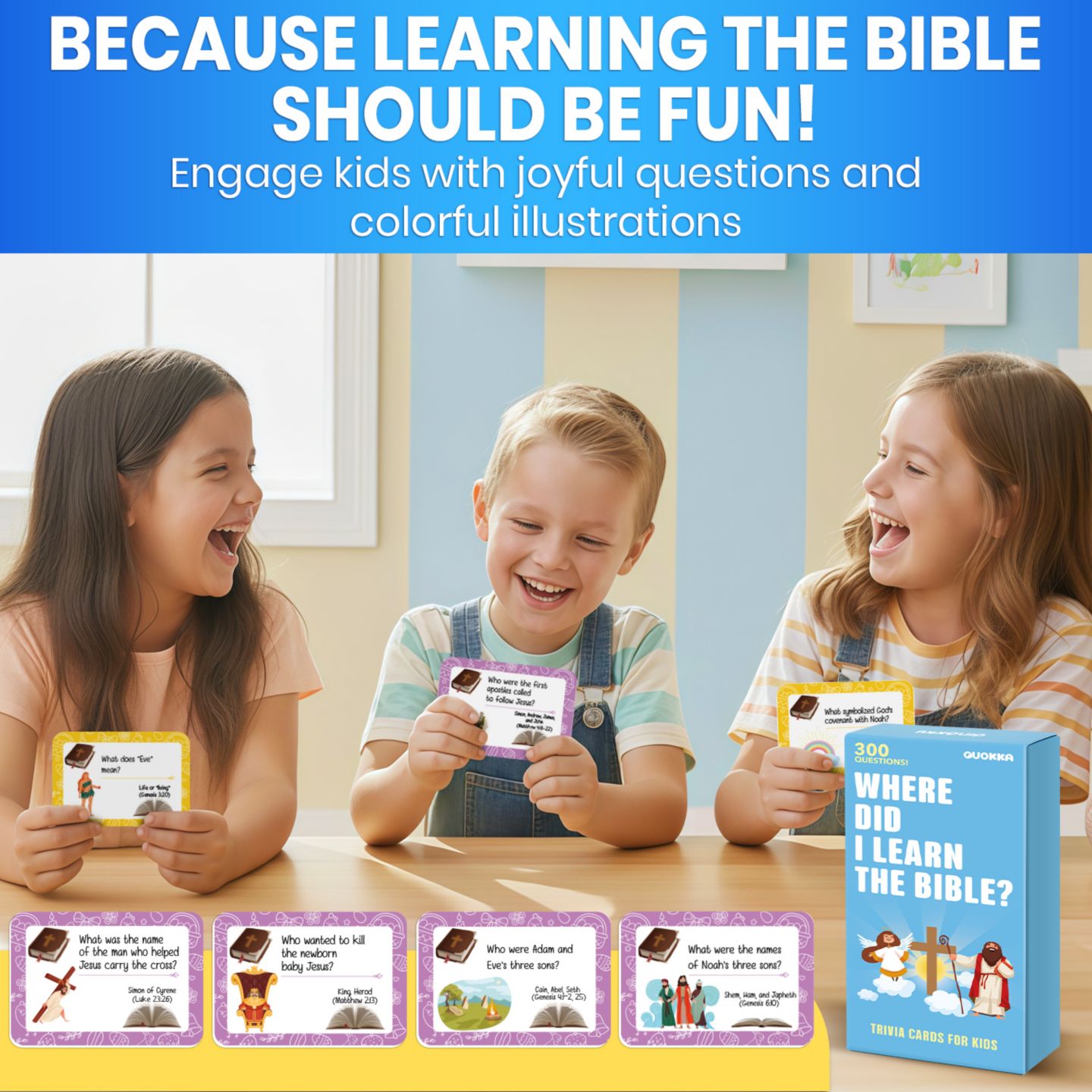 Детские игрушки Quokka Fun Bible Games for Kids and Families to Learn About Scripture - Christian Games for Sunday School, цвет: Разноцветный — фото 3