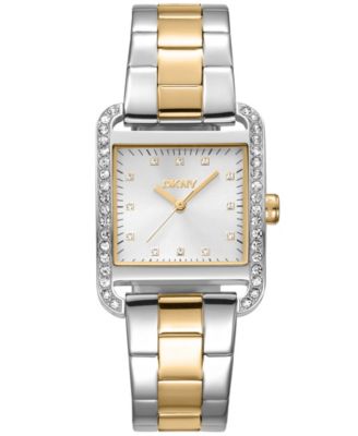 Women's City Glitz Silver Dial Gold-Two-Tone Stainless Steel Bracelet Watch 27x34.5mm