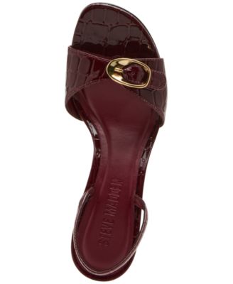 Steve Madden ★【ヒール シューズ】Henrietta 足元に華やかさを HENRIETTA Raffia Slingback Square-Toe Women's Heel – Steve