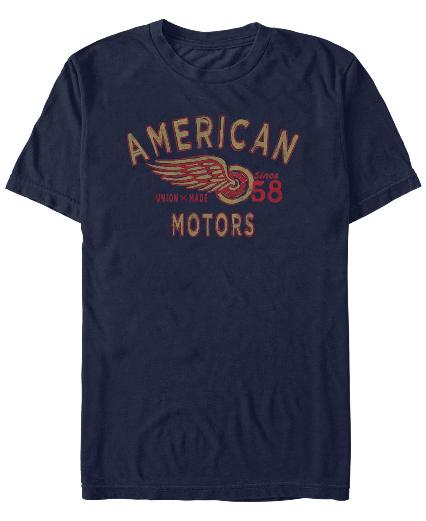 Мужская футболка Generic Additude American Motors Short Sleeve, цвет: Тёмно-синий — фото 1