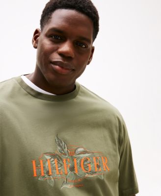 Men's Big & Tall Short Sleeve Crewneck Floral Logo T-Shirt