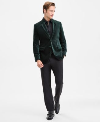 Men's Slim-Fit Solid Velvet Sport Coat