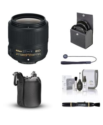 35mm f/1.8G ED AF-S NIKKOR Lens, Bundle with ProOptic 58mm Filter Kit, Lens Case, Lens Cleaner, Cleaning Kit, Lens Cap Tether