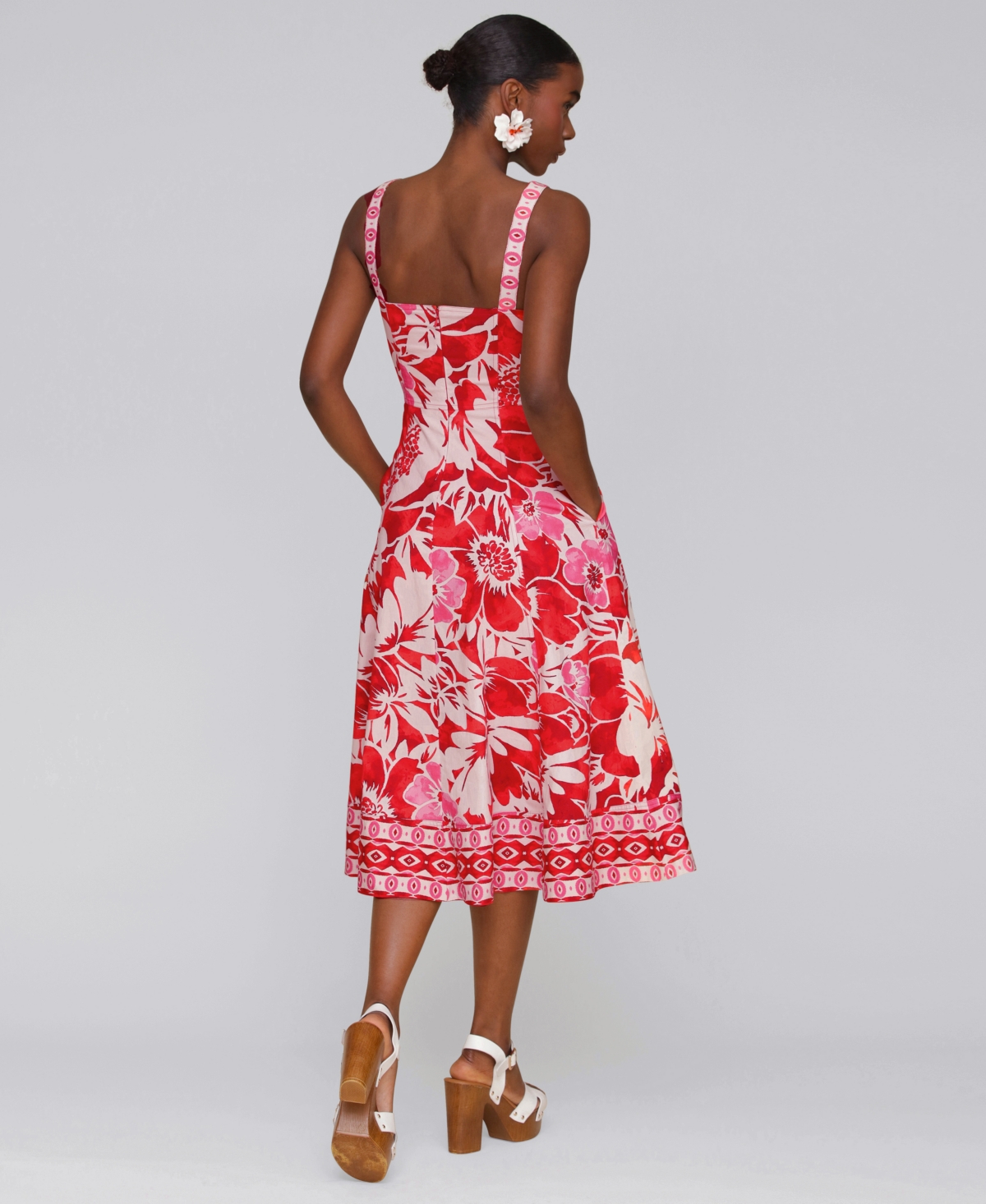 Avec Les Filles Women's Fit & Flare Floral-print Dress