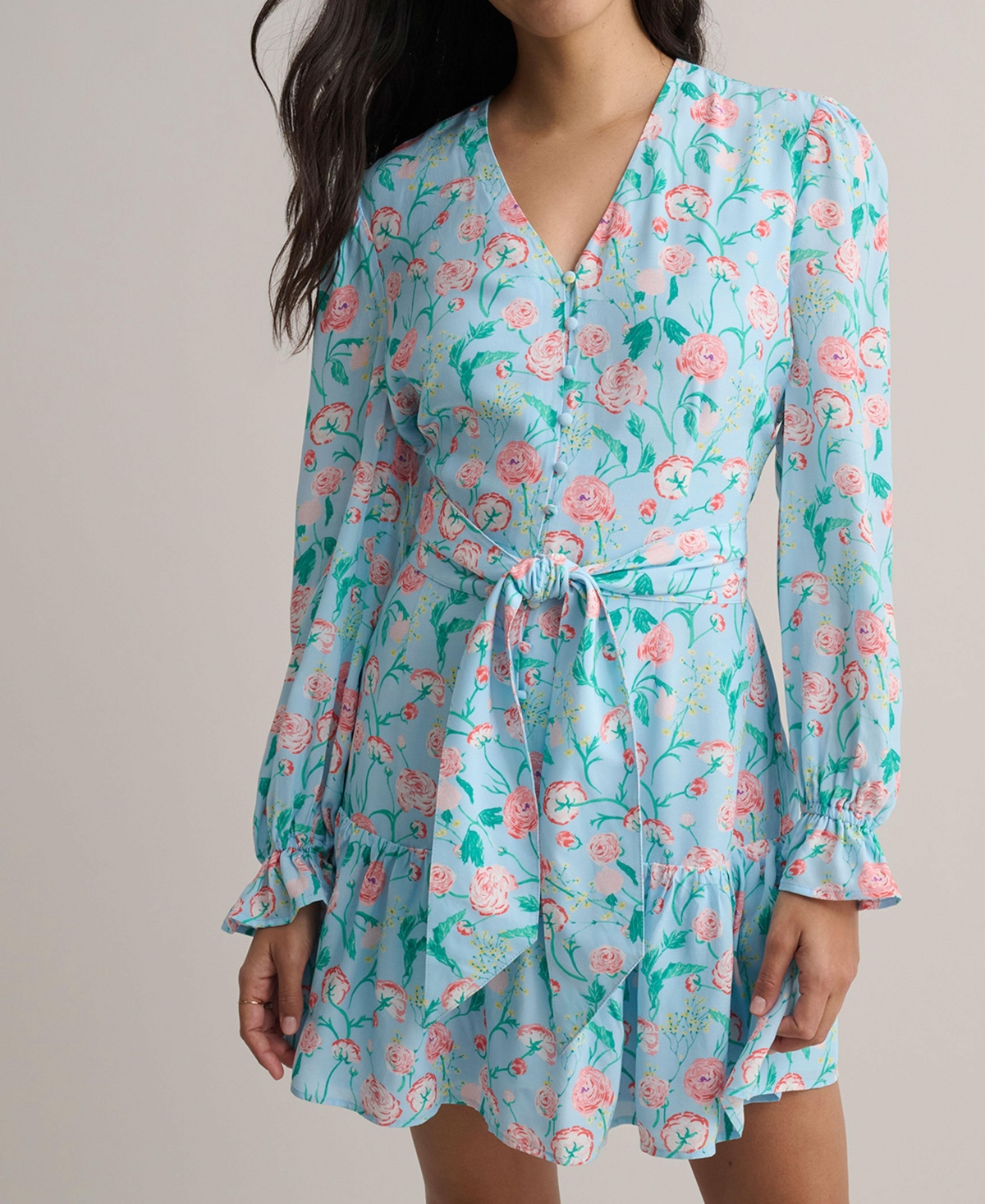 Women's Flounce Hem Daniella Dress - Blue