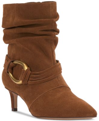 Vince Camuto - Kirpa Slouch Embellished Mid-Heel Dress Booties