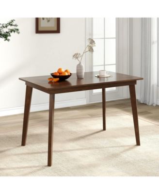 48 Inch Wooden with Rubber Wood Legs for 4 People Dining Table