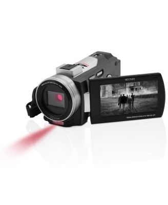 MN2K50NV 2.7K QHD 48MP 3" Touchscreen Night Vision Camcorder, Black