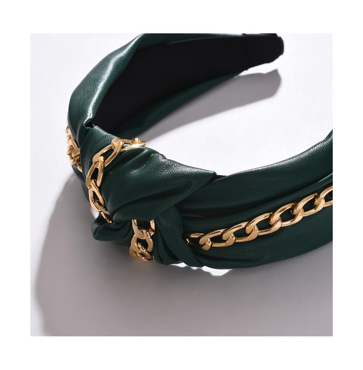 Sohi Women's Chainlink Hair Band In Green