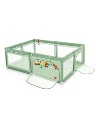 Baby Playpen Extra-Large Safety Fence w/ Ocean Balls & Rings