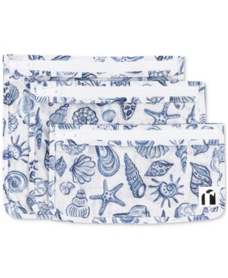 Bumkins - Seashells Clear Travel Bags, 3 Pack