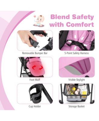 Baby 2 In1 Foldable Stroller Travel Newborn