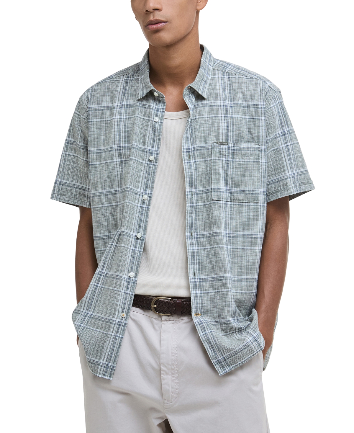 Men's Coldingham Check Shirt - Light Moss