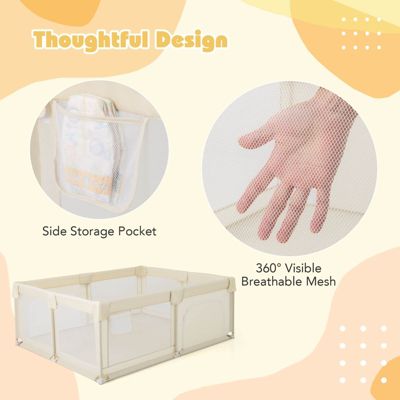 Toddler Playpen Extra Large Activity Center Safety Play Yard w/ Gate