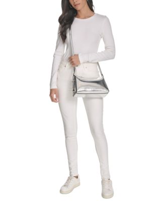 Mandy Metallic Top Zipper Crossbody