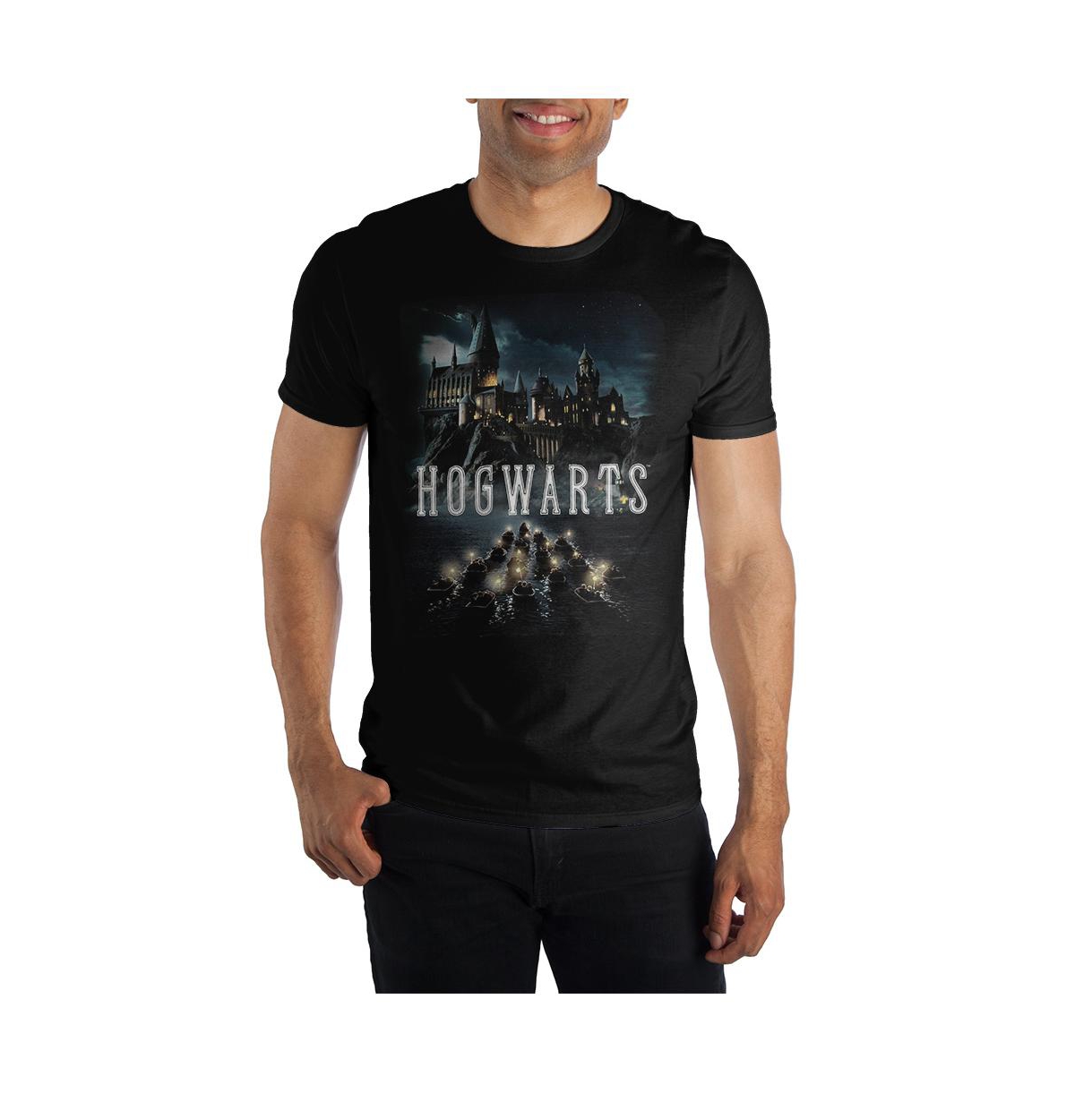 Men's Hogwarts Boats Logo Black Tee Shirt T-Shirt-xs - Black
