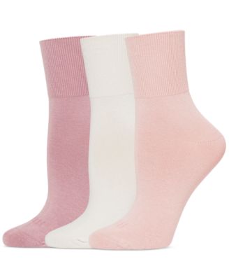 Hue - Women's 3-Pk. Bobby Ribbed-Cuff Crew Socks
