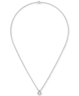 Diamond Tear-Shape 18" Pendant Necklace (1/5 ct. t.w.) in 14k White or Yellow Gold