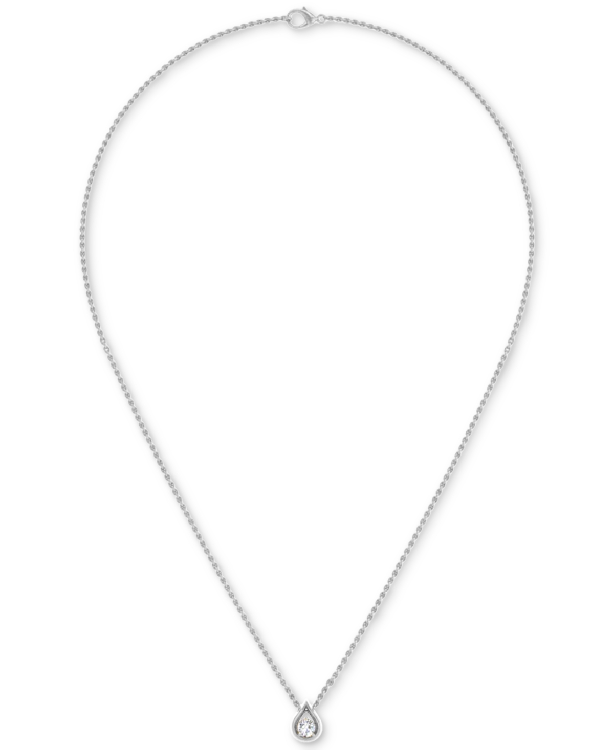 Two Souls, One Love Diamond Tear-shape 18" Pendant Necklace (1/5 Ct. T.w.) In 14k White Or Yellow Gold