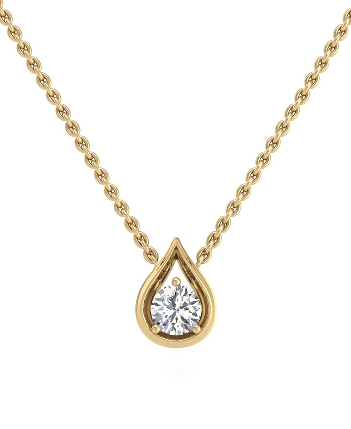 Two Souls, One Love Diamond Tear-shape 18" Pendant Necklace (1/3 Ct. T.w.) In 14k White Or Yellow Gold