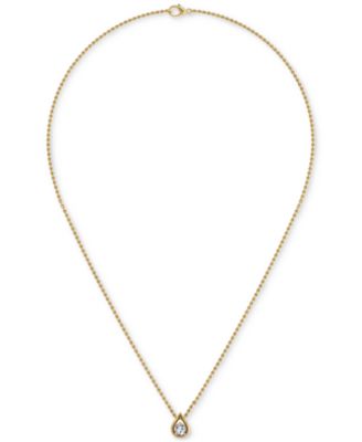 Diamond Tear-Shape 18" Pendant Necklace (1/3 ct. t.w.) in 14k White or Yellow Gold