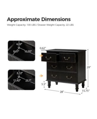 Perry 30"Tall 3-DrawerNightstand