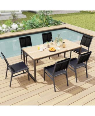 Comfortable Patio Dining Chairs Set of 2 with Breathable Design for Outdoor Use