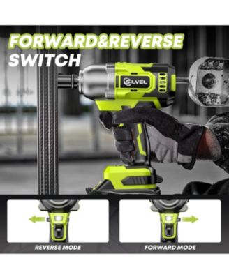 Cordless Impact Wrench, MAX 500N.M Brushless Impact Gun 1/2 inch, 4.0Ah Battery, 6 Sockets, 3200RPM Impact Driver wih Fast Charger