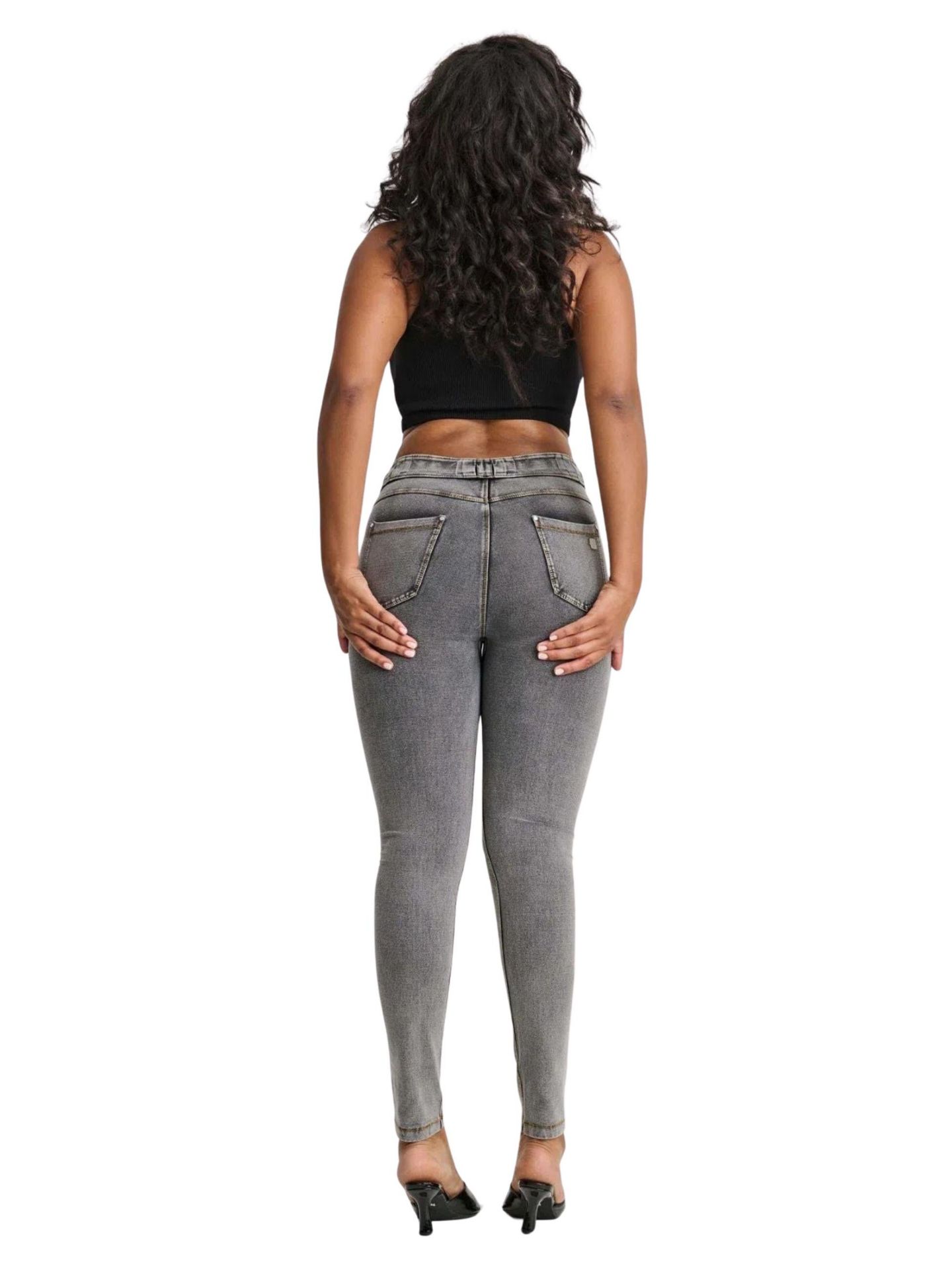 Женские джинсы Freddy High-Rise Shaping Denim Skinny, цвет: Серый — фото 4