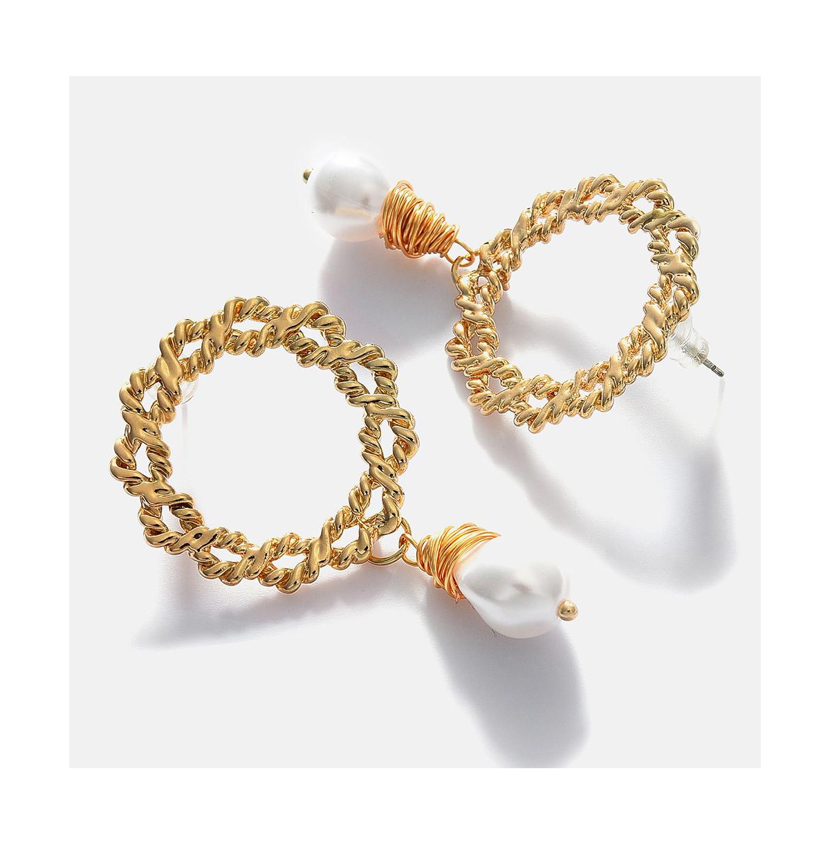 Sohi Women's Santorini Drop Earrings In White