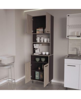 Bullhead City Kitchen Pantry with Open Storage and 4 Doors