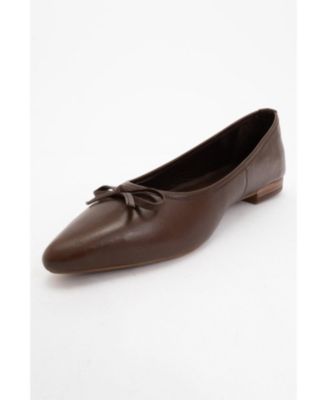 Ruby Leather Pointed Toe Flats