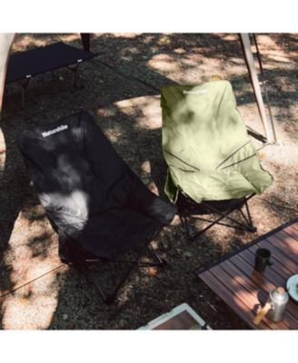 Seastar Padded Camping Chair, Oversized 2-Position Adjustable Folding Chair, Portable Camp Chair with Side Pocket & Carry Bag