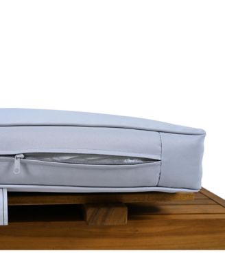 Outdoor Wood 5-Piece Sectional Sofa Seating Group Set with Cushions