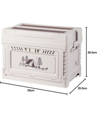Foldable Storage Box with Lid, Stackable, 120kg Load Capacity, Large Capacity Organizer for Camping, Car, Home & Outdoor