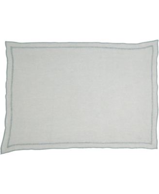 Stonewashed Overlock Linen Edge Placemats, 14" x 20"