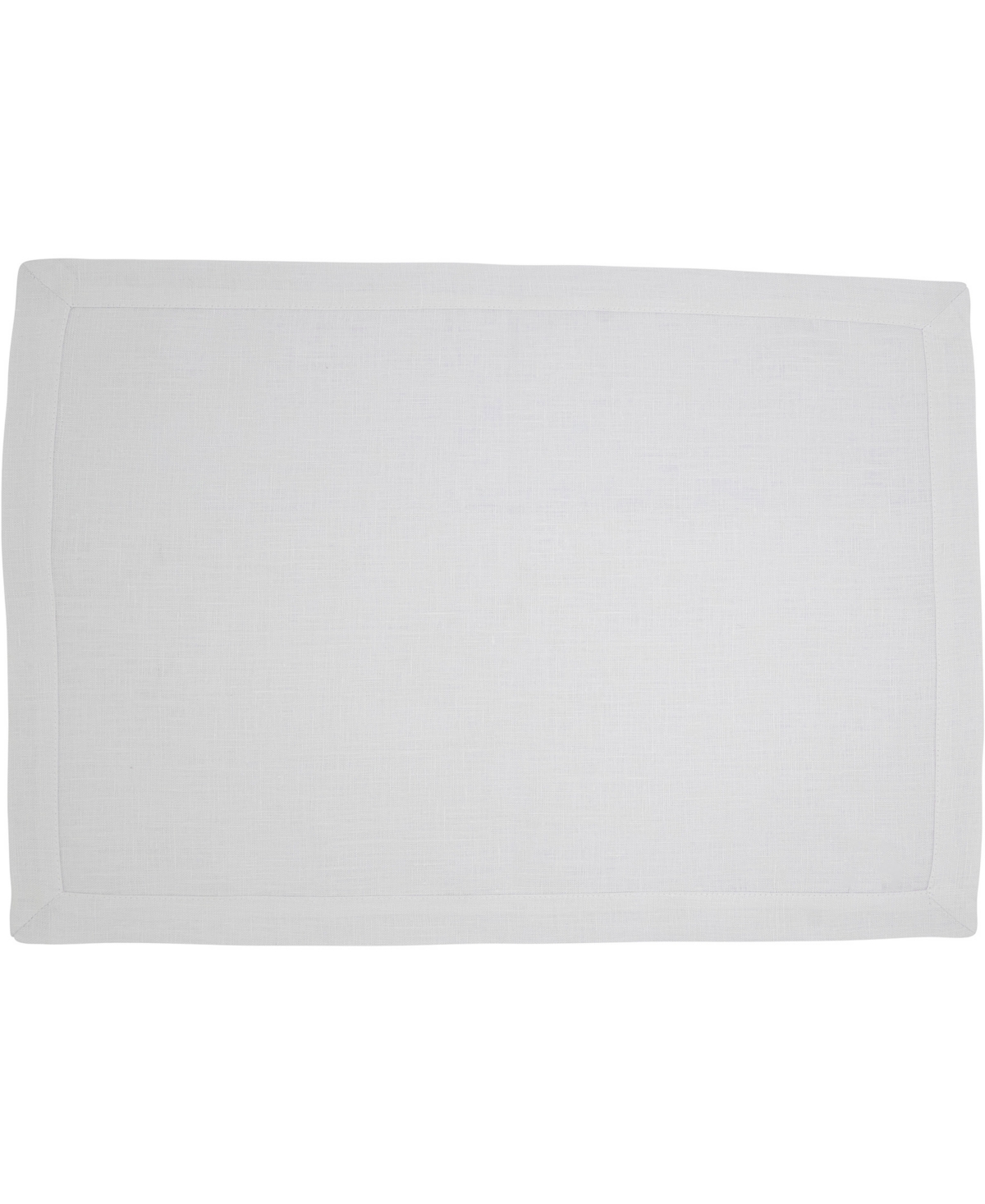 Saro Lifestyle Pure Linen Placemats, 14" X 20" In White