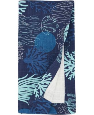 Ocean Depths Cotton Coral Napkins, 20" x 20"