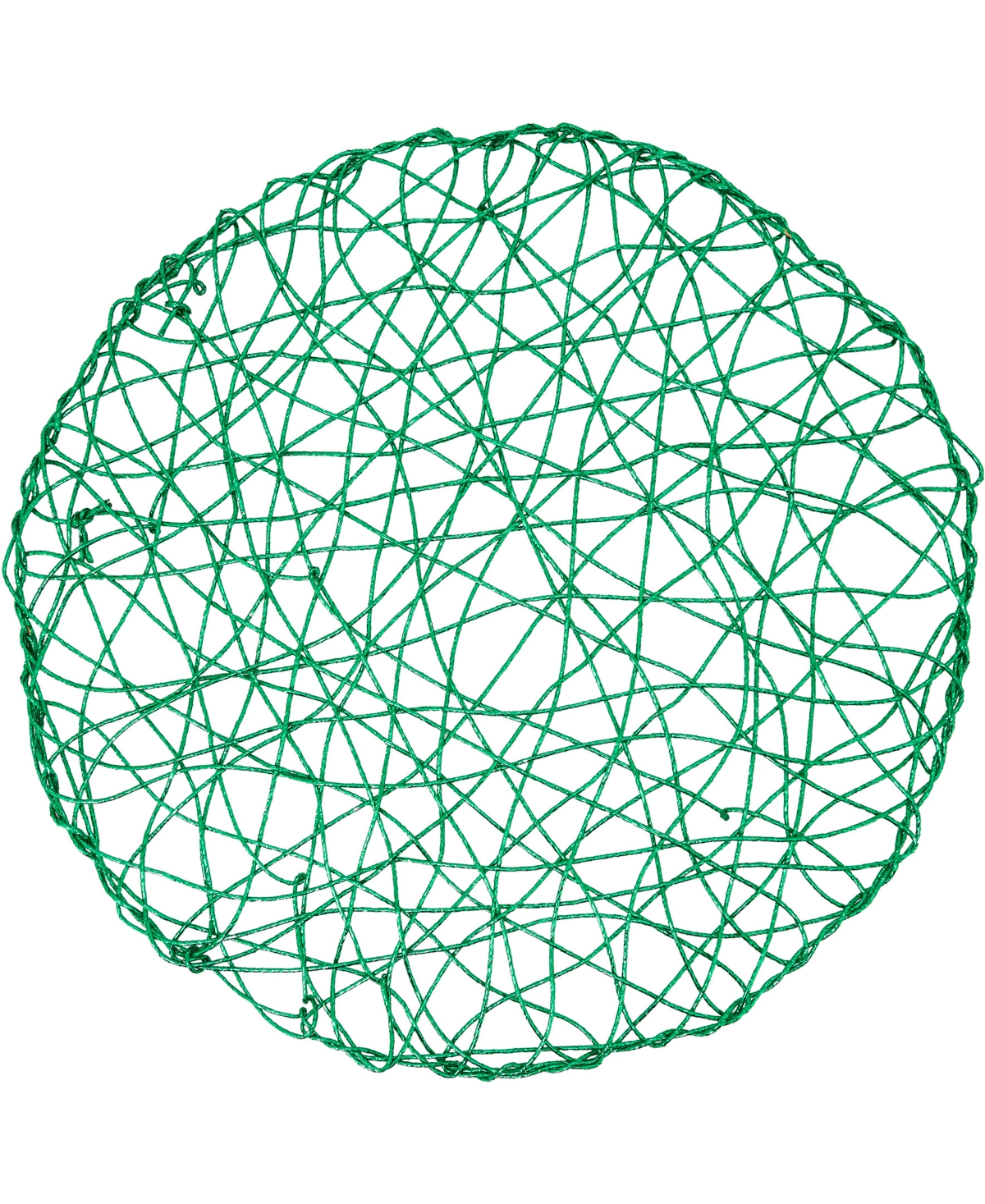 Saro Lifestyle Intricate Wire Placemats, 15" Round In Green